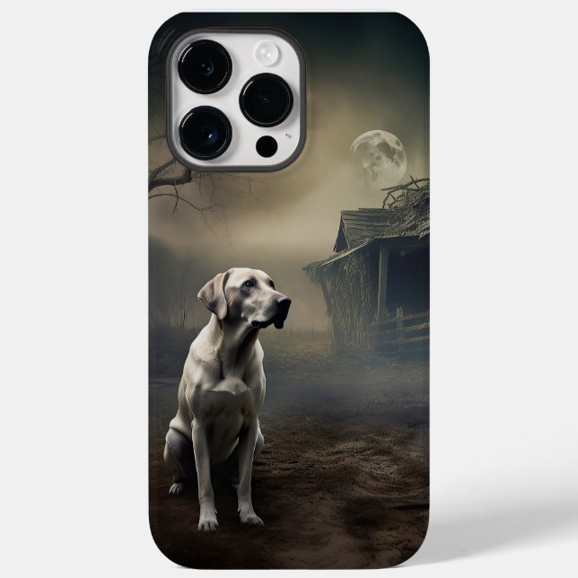 Funda De Case-Mate Para iPhone Labrador Halloween Scary (Reverso )