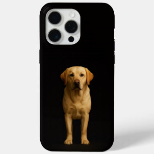 Funda Para iPhone 15 Pro Max Labrador minimalista negro de lujo para iPhone 15