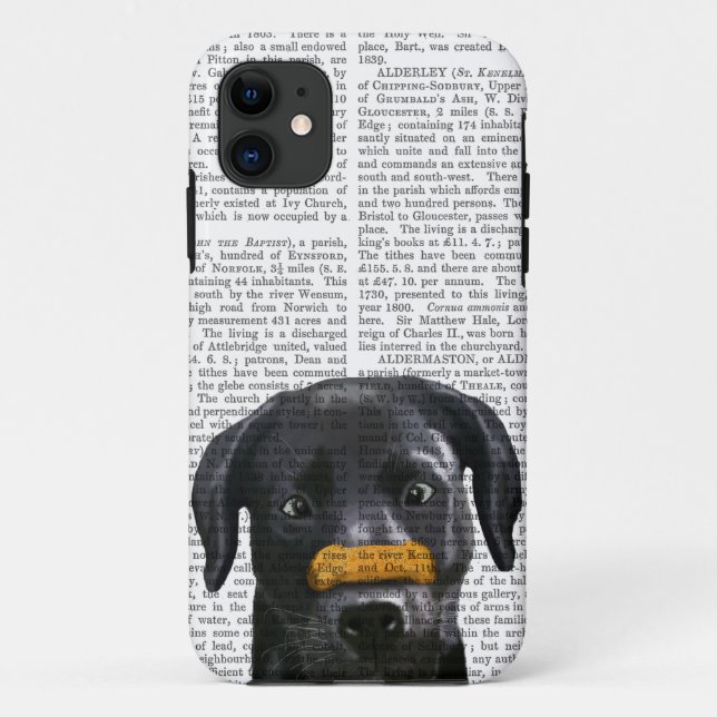 Funda De Case-Mate Para iPhone Labrador negro con huesos en la nariz (Reverso)