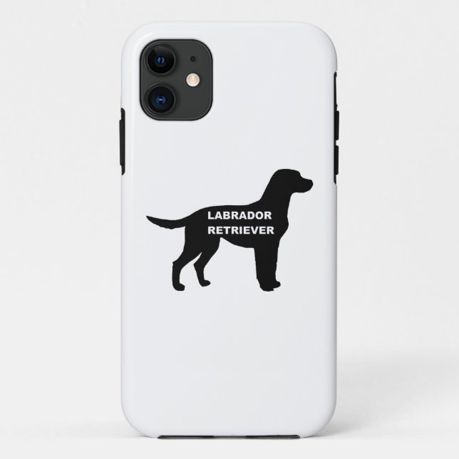 Funda De Case-Mate Para iPhone labrador nombre silhouette (Reverso)