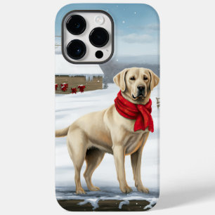 Funda Para iPhone 14 Pro Max De Case-Mate Labrador: Perro recuperado en Navidades de nieve