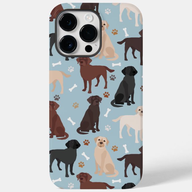 Funda De Case-Mate Para iPhone Labrador Recuperador de hojas y huesos (Reverso )
