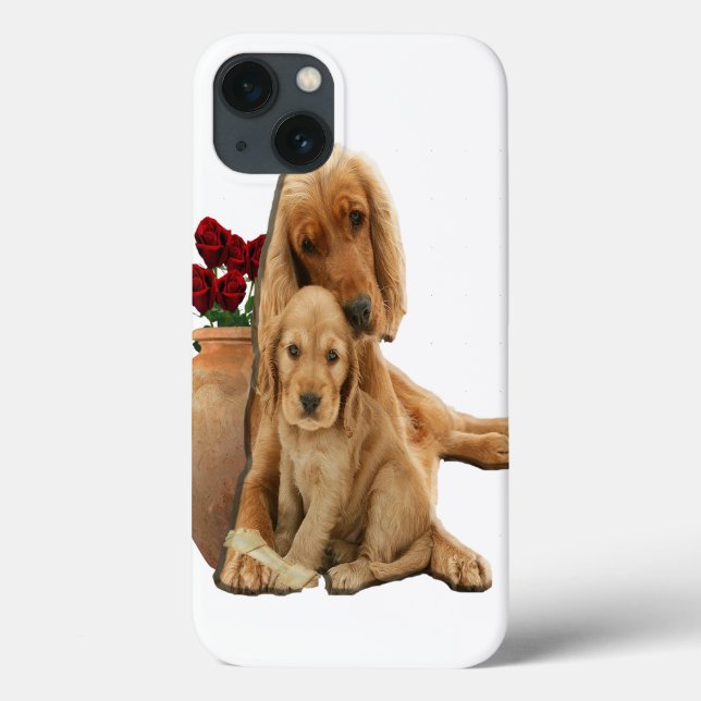 Funda De Case-Mate Para iPhone Labrador y cachorros (Reverso)