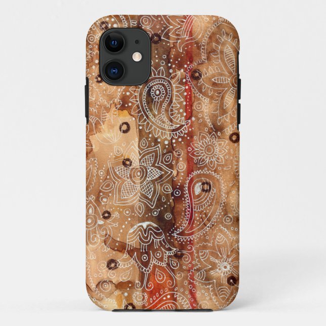 Funda De Case-Mate Para iPhone Lace Henna (Reverso)