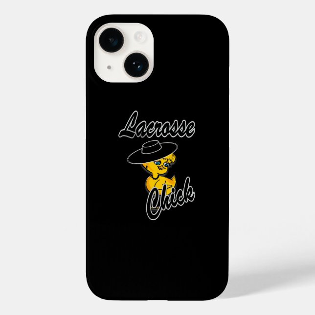Funda De Case-Mate Para iPhone Lacrosse Chick #4 (Reverso )