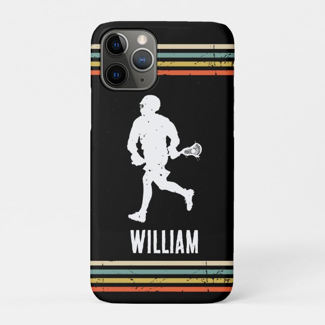 Funda De Case-Mate Para iPhone Lacrosse de época personalizada (Reverso)
