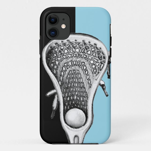 Funda De Case-Mate Para iPhone Lacrosse Sports Light-blue (Reverso)