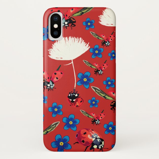 Funda De Case-Mate Para iPhone Lady bichos Apple iPhone X, apenas ahí (Reverso)