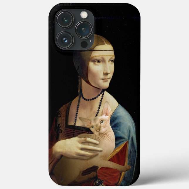 Funda De Case-Mate Para iPhone Lady con un gato Sphynx (Reverso )