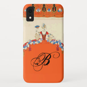FUNDA PARA iPhone XR LADY NARANJA FASHION COSTUME DISEÑADOR MONOGRAM