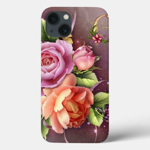 Funda Para iPhone 13 Lady Purple Monograma C El estuche-mate para iPad 