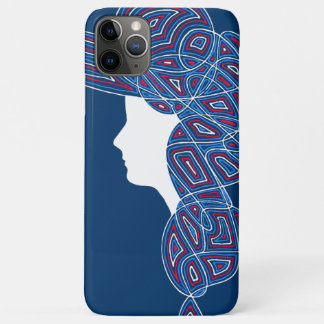 Funda Para iPhone 11 Pro Max Lady Red, White y Blue