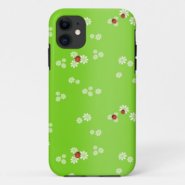 Funda De Case-Mate Para iPhone ladybug daisy (Reverso)