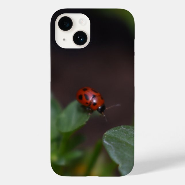 Funda De Case-Mate Para iPhone Ladybug en Flores (Reverso )