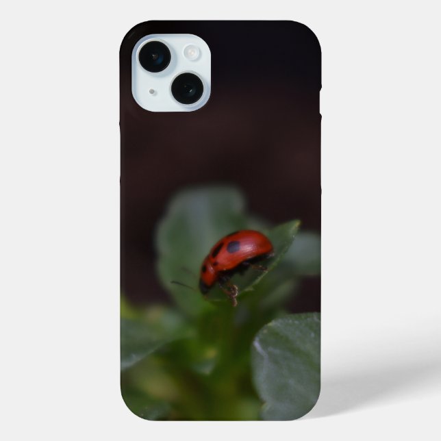 Funda De Case-Mate Para iPhone Ladybug en Flores (Reverso )