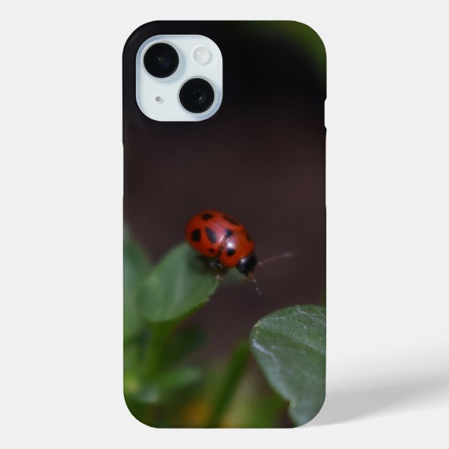 Funda De Case-Mate Para iPhone Ladybug en Flores (Reverso )