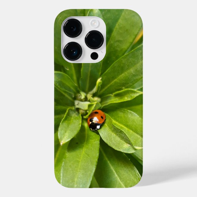 Funda De Case-Mate Para iPhone Ladybug en Flores (Reverso )