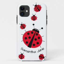 Funda Para iPhone 11 Ladybug Lover Girly Fun Cute Personalizado Funda-M