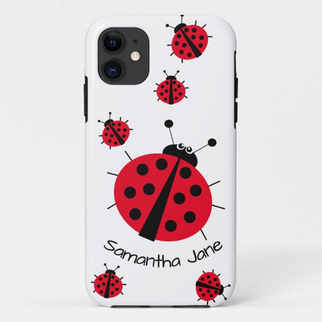 Funda De Case-Mate Para iPhone Ladybug Lover Girly Fun Cute Personalizado Funda-M (Reverso)