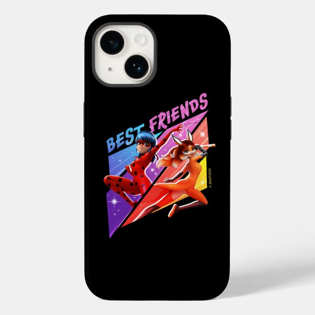 Funda De Case-Mate Para iPhone Ladybug y Rena Rouge | Mejores amigos (Reverso )