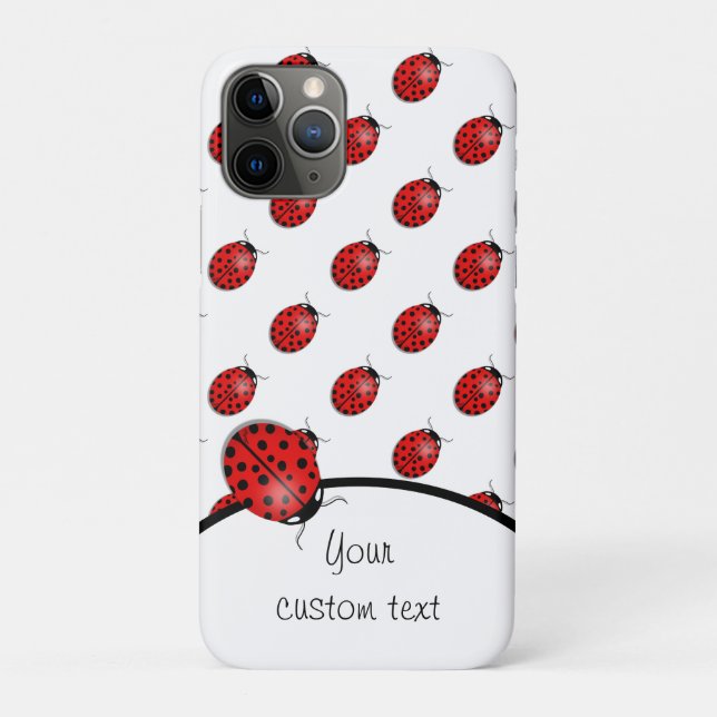 Funda De Case-Mate Para iPhone Ladybugs en rojo (Reverso)