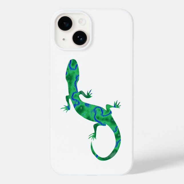 Funda De Case-Mate Para iPhone Lagarto Verde (Reverso )