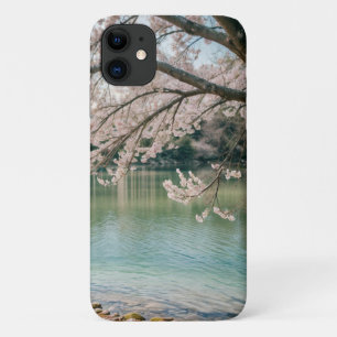 Funda Para iPhone 11 lago de flores de cerezo
