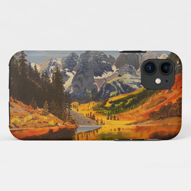 Funda De Case-Mate Para iPhone Lago de montaña, por Gary Poling (Reverso (horizontal))