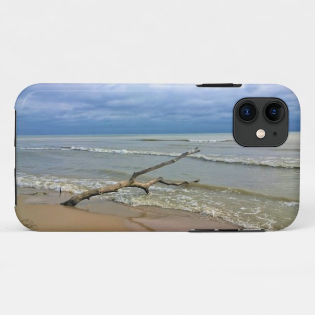 Funda De Case-Mate Para iPhone Lago Michigan, Sheboygan, Wisconsin (Reverso (horizontal))