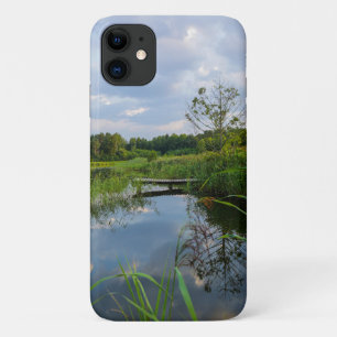 Funda Para iPhone 11 Lago Trees Sky Pier Bielorrusia Naturaleza iPhone