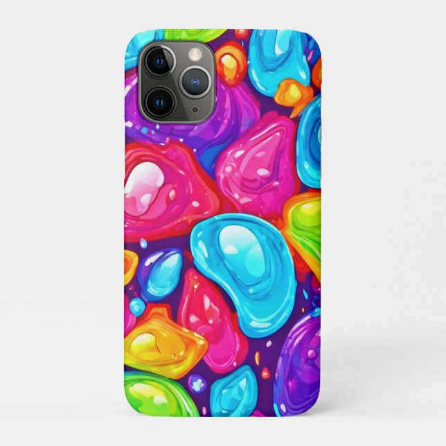 Funda De Case-Mate Para iPhone Lágrimas Gigantes: Estilo de Arte Vibrante (Reverso)