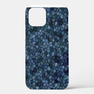 Funda Para iPhone 12 Laguna Azul Medianoche Terrazo Parcheado Embarrado