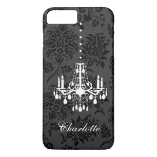 Funda Para iPhone 8 Plus/7 Plus Lámpara blanca personalizable en Cas Damask para i