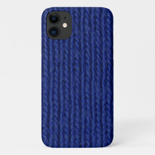 Funda Para iPhone 11 Lana azul de punto de cierre