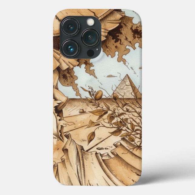 Funda De Case-Mate Para iPhone Landschaft mit Pyramide (Reverso )