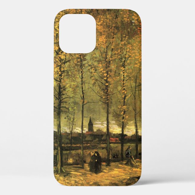 Funda De Case-Mate Para iPhone Lane con álamos de Vincent van Gogh (Reverso )