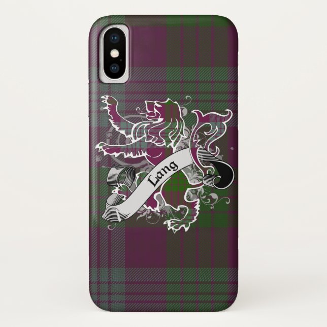 Funda De Case-Mate Para iPhone Lang Tartan Lion (Reverso)