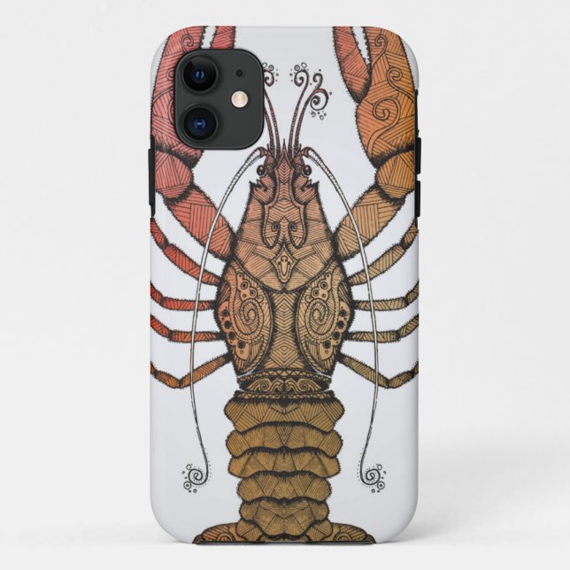 Funda De Case-Mate Para iPhone Langosta del estilo (Reverso)