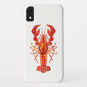 Funda Para iPhone XR Langosta poligonal roja