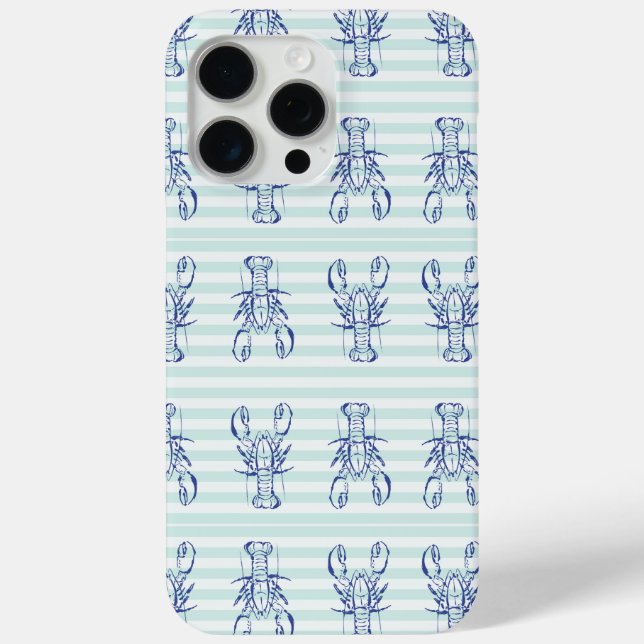Funda De Case-Mate Para iPhone Langostas Azules (Reverso )