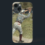 Funda Para iPhone 13 Lanzan jugador de béisbol en segunda base<br><div class="desc">¡Esta pintura pertenece al documental de béisbol de Ken Burns! Un jugador es arrojado al segundo mientras se apresta para llegar a la base. ¡El regalo perfecto para la cabeza de mar en tu vida!</div>