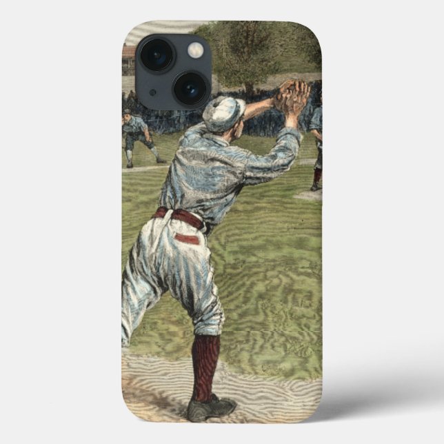 Funda De Case-Mate Para iPhone Lanzan jugador de béisbol en segunda base (Reverso)