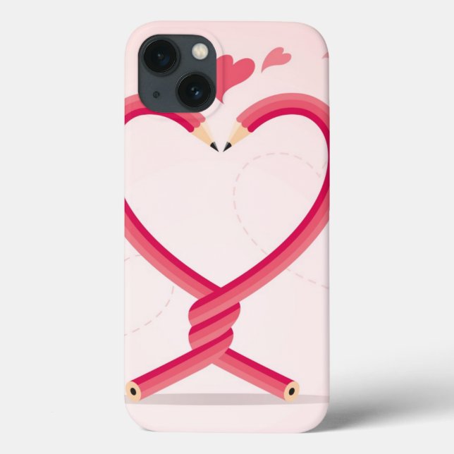 Funda De Case-Mate Para iPhone Lápices en amor (Reverso)