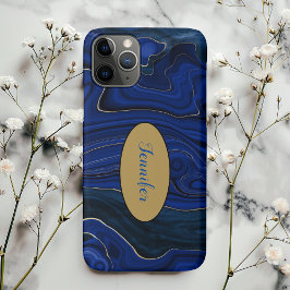 Funda Para iPhone 11 Pro Lapis Azul Agata Remolinos Personalizado
