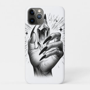 Funda Para iPhone 11 Pro Largas uñas negras y cosecha mágica de la energía 