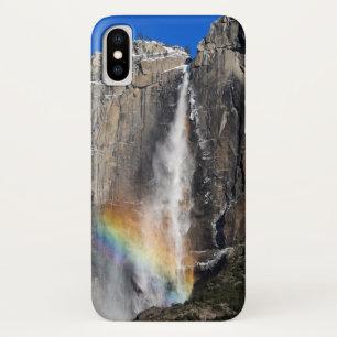 Funda Para iPhone X Las cataratas de Yosemite con el arco iris