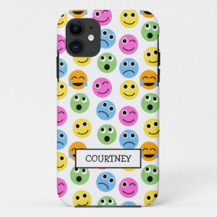 Funda Para iPhone 11 Las Emojis Personalizadas Se Enfrentan A Coloridos