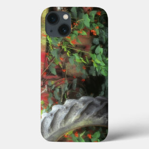 Funda Para iPhone 13 Las flores de primavera adornan un viejo tractor.