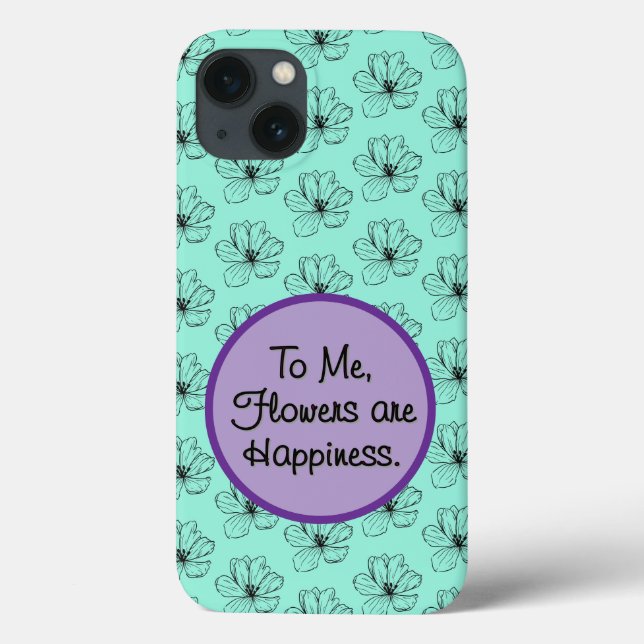 Funda De Case-Mate Para iPhone Las flores son felicidad (Reverso)