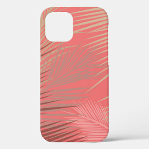Funda Para iPhone 12 Pro Las hojas de la palma en la sombra del coral vivo